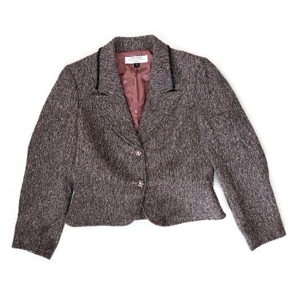Tahari Cropped Tweed Blazer - Picture 12 of 12